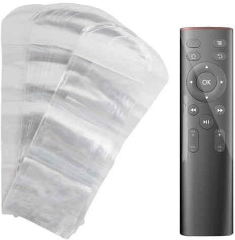 NHQ 40 Piezas PelíCula TermorretráCtil Transparente para Cubierta de Control Remoto,Funda Mando TV,Funda Protectora para Mando a Distancia,Bolsas Retráctiles para Control Remoto de TV contra Polvo