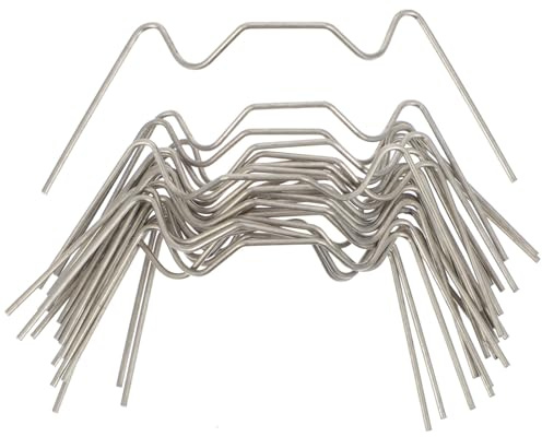Clips de Vitrage à Ressort W en Acier Inoxydable Argenté 50pcs