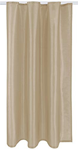 Bestlivings Cortina opaca con cinta fruncidora (topo claro) en 140 x 245 cm (ancho x alto).