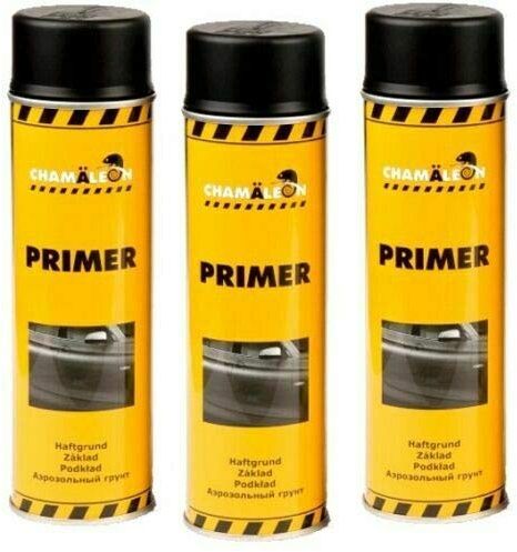 Chamäleon 1K Füller Spray 3X 500ml Schwarz Primer Grundierung Korrosionsschutz