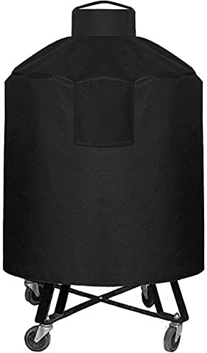 Westeco Abdeckung für XL Big Green Egg, Zubehör Extra großes Ei Kamado Joe Char-Griller Louisiana Keramikgrill Heavy Duty Wasserdicht, Schwarz, 90,2 cm Durchmesser x 121,9 cm Höhe