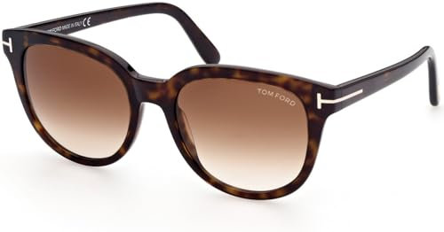 Lunettes de soleil Tom Ford FT 0914-F Olivia- 02 Asian Fit 52F Brillant Classique Dark Havan, noir