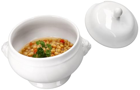 MamboCat LEO - Terrina con testa di leone con coperchio, grande, 2 litri, per zuppa di nozze e Co