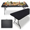 MEDAS PRO Catering Tisch klappbar, Klapptisch, Klappbarer gartentisch, Gartentisch, Balkontisch, Campingtisch Faltbar, Bartisch, Bistrotisch,180 x 70 cm, Schwarz