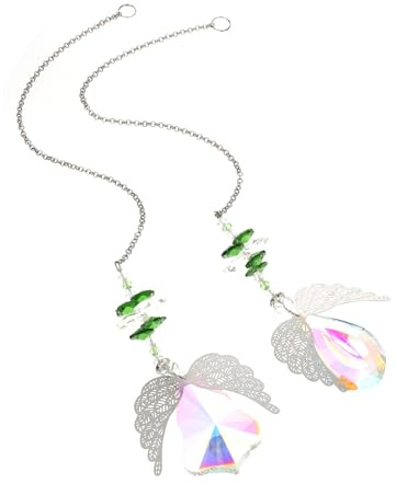 Toyvian Lot De 2 Ailes d'ange Suspendues Décorations De Plafond Arc-en-Ciel Ailes d'ange Décorations De Fenêtre Suspendues Cristaux De Fenêtre Suspendus Décorations