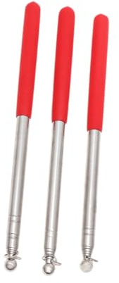 LOORGVEL 3 Pièces Mât de Drapeau Acier Inoxydable Extensible et Stable avec Poignée Mousse Hampe Portable pour Guides Touristiques Enseignement Scolaire et Activités Plein Air