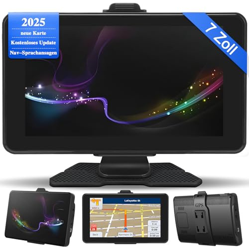 Navi für wohnmobile,7 Zoll,LKW navigationsgeräte GPS Auto Echtzeit-Verkehr mit HD Display und Sprachsteuerung Europa-Karte für Langstrecke,navigationsgeräte für Auto Stadtfahrten und Reisen