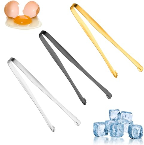 SYEYCW 3 Pcs Egg Membrane Chalaza Remover Tongs, 5.91 Inch Stainless Steel Egg Shell Remover, Toothed Membrane Removal Tool, Multipurpose Kitchen Tool, for Cooking Food, Cake Bakers, Pastry Chefs