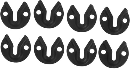 Veemoon 8pcs Heavy Duty Iron Keyhole Picture Frame Hooks Wall Hanging Kit Mirror Hanging Hardware for Furniture Frames Black Sand Color