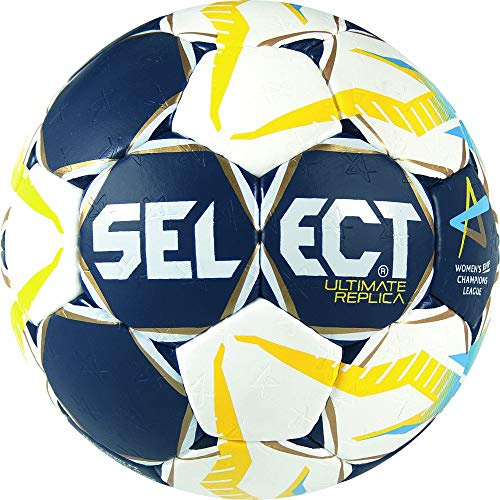 SELECT Ultimate Replica CL Women, Pallone da Pallamano Unisex-Adulto, Blu/Bianco/Giallo, 1