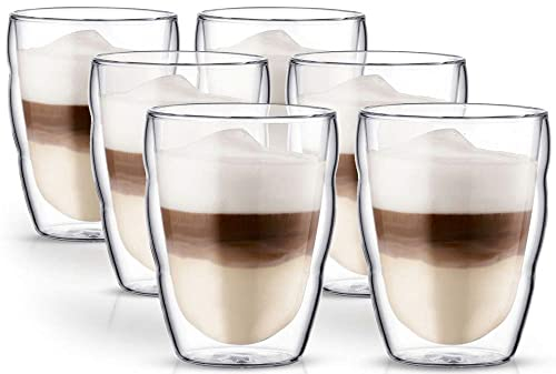 Bodum PILATUS 10485-10-12 Doppelwandiges Glas, 0,35 l, 6 Stück, Durchsichtig
