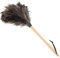 Ostrich Feather Duster Avian Ostrich Feather Duster with Wooden Handle Non-electrostatic Cleaning Tools Easily Capture Soft and Silky Feathers