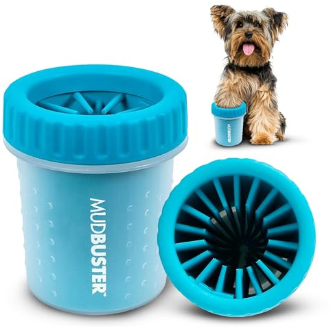 Dexas Pulitore per zampe di cane di piccola taglia, Pro Blue, sistema per pulire le zampe dei cani, accessori per animali domestici di alta qualità