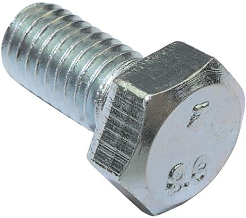 AERZETIX - Set di 100 Bulloni M5x10 - Testa esagonale - Ø5x10mm - DIN 933 - Classe 8.8 - Acciaio zincato - Fai da te - Strumento di montaggio/Ferramenta - C47282