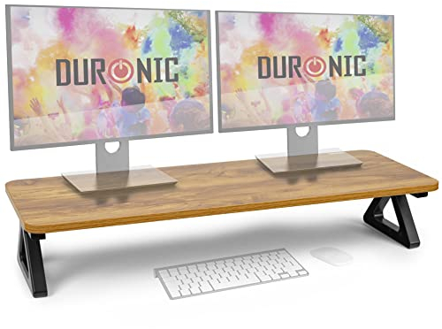 Duronic DM06-2 AW Monitorständer, 82 x 30 cm, Schreibtischaufsatz Erhöhung Bildschirmständer, Dual Monitor Riser Bildschirmerhöhung, 10 kg belastbar