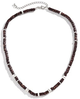 MYJIO Herren-Holzperlen-Halskette - Gemischte Perlen, Trendiger Modeschmuck, Kreatives Design