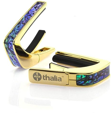 Thalia Exotic Shell Series Kapodaster mit Gold-Finish und blauer Abalone Einlage