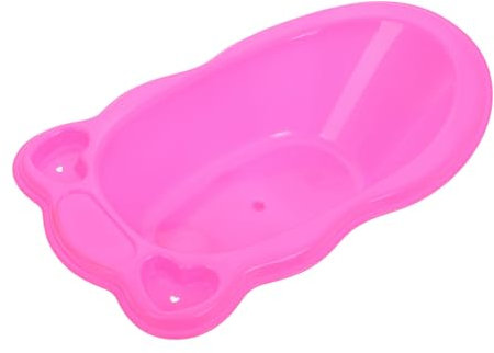 BESTonZON Puppenbadespielzeug Puppenhaus-badespielzeug Mini-puppenbadewanne Miniatur-badewanne Miniatur-puppenhaus-badewanne Winzige Puppenbadewanne Winzige Badewanne Plastik Rosy