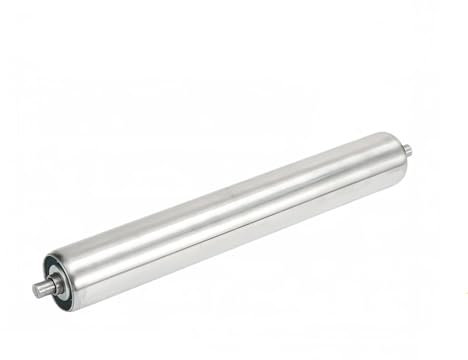 Koncey Förderrollen Edelstahl, Förderbandrolle Förderrollentisch, Tragrollen Förderband Ersatz für Lager Werkstatt Transport, Einfache Installation, Silber(D 38 mm,L 800 mm/31.5 in)