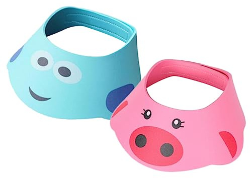 IMIKEYA 2stücke Duschhaube Zum Haarewaschen Junge Mädchen-haarwaschschild Mit Verstellbarem Design Leicht Zu Reinigen Cartoon-design Für Junge Mädchen Und Kleinkinder
