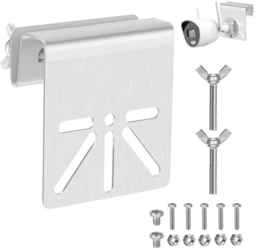 Huiguli Soporte de Acero, Soporte de Cámara de Seguridad Solar Eufy SoloCam S340 y Tapo C425, Tornillos Antioxidantes, Instalación sin Taladro, Cámaras IP Compatibles Modelo PTZ Hemisférico