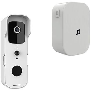 SMTYXS Smart Home Video Doorbell WiFi Outdoor Wireless Door Bell Waterproof Battery Intercom Speaker Phone Camera(Option 3)