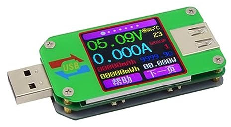 Multimetro, UM24 UM24C Voltmetro Voltmetro Amperometro Carica batteria LCD a colori USB 2.0 Tester(UM24)