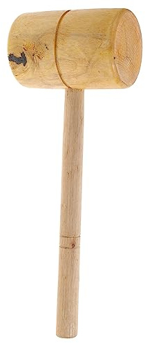 FONDOTIN Woodworking Wooden Mallet Large Solid Wood Hammer with Anti-Slip Handle for Carpenters and Wood Precision Crafting Tool
