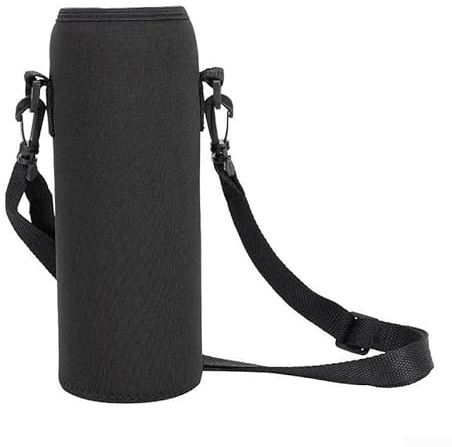 Sac en néoprène pour bouteille d'eau de 1000 ml isotherme et facile à transporter (noir)