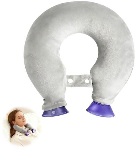 SilverChry Borsa Acqua Calda Collo, Borsa Acqua Calda Cervicale, Borsa Acqua Calda Applicazione Calda e Fredda per la zona del Collo e delle Spalle, Sicura, Resistente e a Prova di Perdite (Gris)