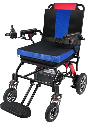 AIZYRLYR Elektriska Rullstolar FöR Vuxna äLdre, Vikbar Elektrisk RullstolstjäNst 220 Lbs 400w Kraftrullstolar FöR Transport, All Terrain