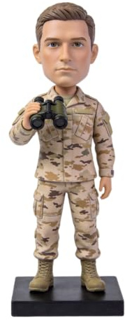 mydedor Figura 3D personalizada de Bobblehead, figura 3D de la foto, soldado militar Bobbleheads Desert Camo Trooper Figurine Army Collectible Gifts Custom Keepsake for Service Members Military Fans