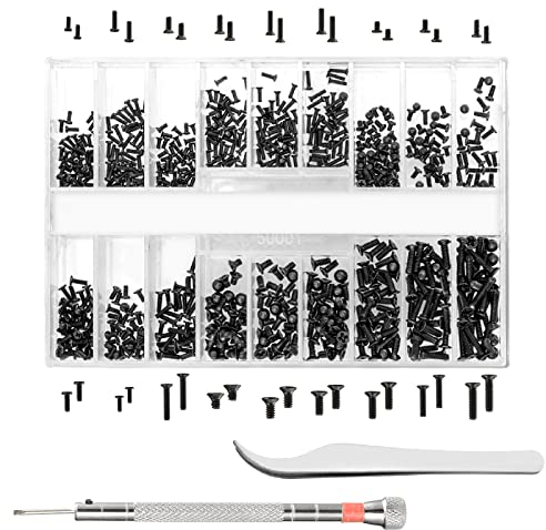 630 Pcs Tiny Micro Repair Screw Kit with Screwdriver for Spectacles, Laptop, Jewelry - Convenient Easy Carry