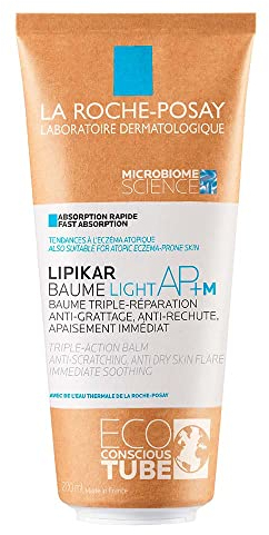 La Roche-Posay Lipikar, Trattamento Corpo Delicato, Per Pelle Atopica, Riparatore, Risultato Ultra-Idratante, Formula con Burro di Karité, Niacinamide, Baume AP+M Light, 200ml