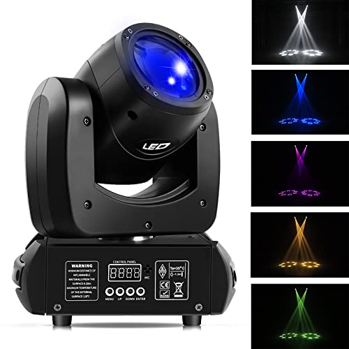 100W LED Moving Head Beam 8 Prismen DMX-12CH DJ Bühnenlicht mit 8 Rotierende Muster+12 Farben Prisma Shake Modus Discolicht für Party Bar Band Hochzeit Halloween Hochzeit