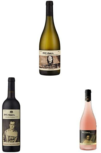 20 Crimes Chardonnay 750 ml, 19 Crimes Cabernet Sauvignon, 750 ml, 19 Crimes Revolutionary Rosé, 750 ml