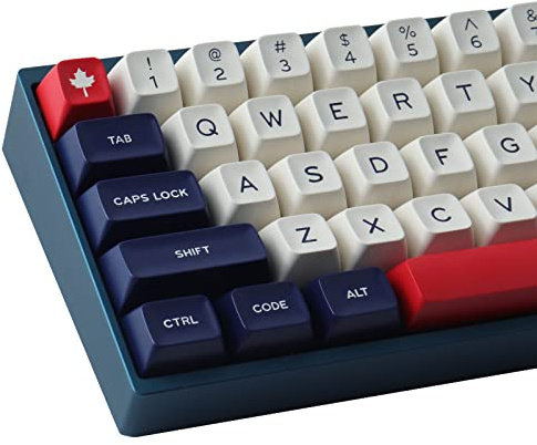 JakeTsai Double Shot Keycaps,173 Keys SA-Profile Royal Navy Keycap Set with 2,75u, 3u, 6,25u und 7u Space Key for Cherry Mx Switches ISO ANSI Layout Mechanical Keyboards