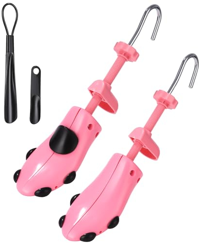 Zawaer Schuhspanner, 2Stück Schuhspreizer Herren Und Damen,4-Wege Shoe Stretcher,Schuhe Dehnen,Schuhweiter Kunststoff & Metall Schuhdehner,Für Einstellbare Länge Und Breite Schuhweiter Mit Schuhlöffel