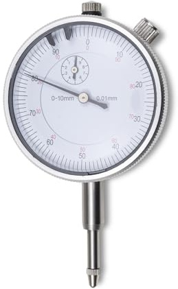 WIKISTORE COMPARATORE PROFESSIONALE 0-10 mm, Lettura 0,01 | Strumento di misurazione, quadrante diametro 58mm con cassa metallica, attrezzo preciso
