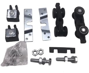 KIT PER BINARI SCORREVOLI | SISTEMI SCORREVOLI PER PORTE | SET CARRELLI SCORREVOLI PER PORTE CON PORTATA 80 Kg (SET ERMETIKA)
