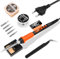 Daakro Lötkolben Set 90W Orange mit Einstellbarer Temperatur 180 °C - 480 °C& thermostatischem Design, LCD Bildschirm Lötset mit Lötdraht, 5 Lötspitzen und Lötkolbenständer für Schweißreparaturen