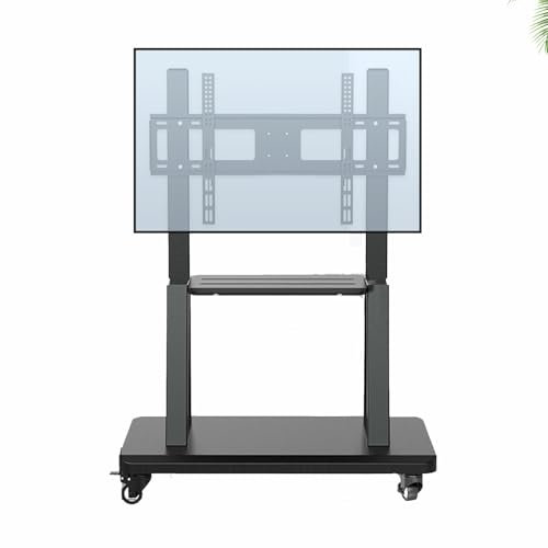 Carrello TV Mobile per La Maggior Parte dei Televisori di Grandi Dimensioni Da 55 A 100 Pollici, Supporto TV Rotante con Ruote e Base Resistente, Supporto TV Portatile Regolabile in Altezza(Style 1)