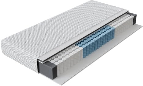 Novilla Matratze 140x200 cm Federkernmatratze Härtegrad H3 Öko-Tex Zertifiziert 7 Zonen Taschenfederkern mit Komfortschaum und Atmungsaktiv Bezug Matratzen Höhe 20 cm