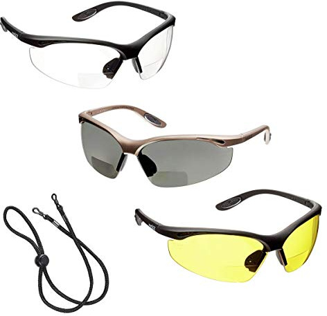 voltX 3 x CONSTRUCTOR Bifokal-Schutzbrille KLAR, GELB, POLARISIERT +2,0