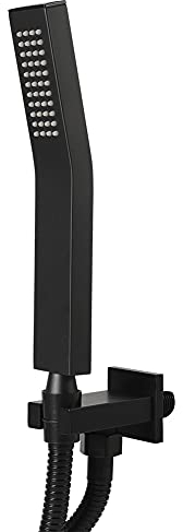 G1/2-Zoll Handbrausekopf, Handbrausen Badaccessoires mit Unter Druck stehendem Duschkopf Brausekopfset Handbrausen Badaccessoires Badausstattung Schwarze Duscharmatur Schwarz Matt