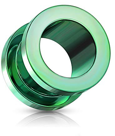 beyoutifulthings Ohr-Tunnel viele Farben Ohr-Piercing Edelstahl Ohr-Schmuck Screw Fit Plug Schraub-Verschluss 1,2-40mm