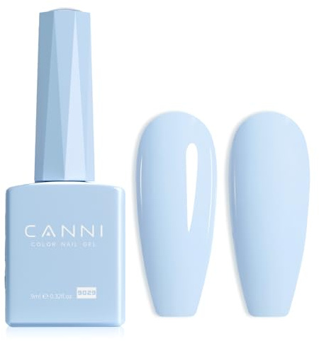 CANNI UV Negellack Natur sanftes Blau Gellack Gel UV Nail Art Klassischer und All MatchStil Soak Off Gelnagellack für UV Lampe