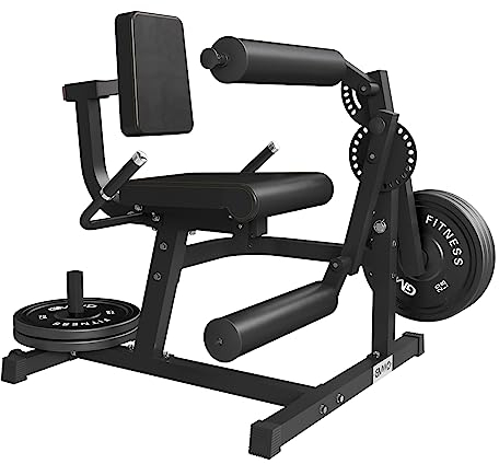 ZERELEK Beinstrecker I Beinbeuger und Heimtrainer für Bein, Beinstrecker, Beinbeuger und Heimtrainer für Bein- und Oberschenkel-Training, verstellbare Bein-Übungsbank mit Platte belastet