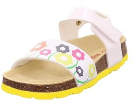Superfit Fussbettpantoffel, Sandali Bambine e Ragazze, White Yellow 1000, 34 EU