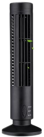 Zerodis Ventilateur Tour USB, Ventilateur Tour sans Pales à Circulation d'air, Double Réglage de Vitesse, Ventilateur sur Pied sans Pales, Ventilateurs Oscillants Compacts et élégants (Black)